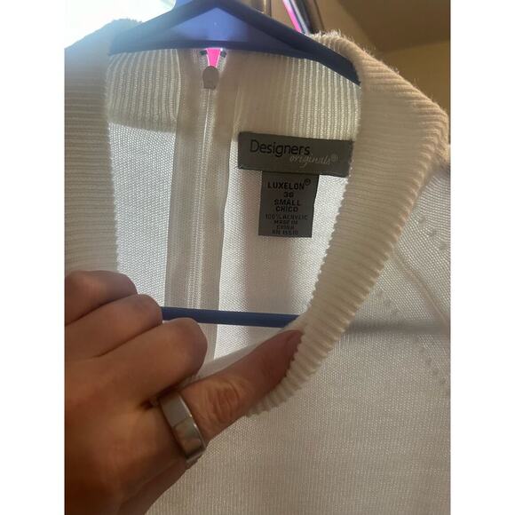 Designers Originals Luxelon Short Sleeve Sweater Small - Picture 2 of 3